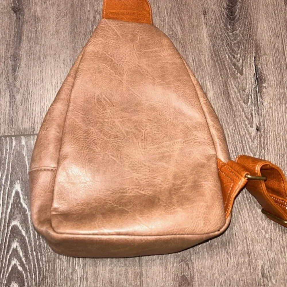 White Mountain Sling Pack Crossbody Bag In Brown - Picture 8 of 10